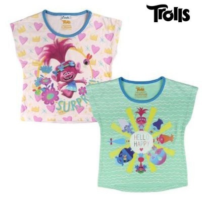 Dreamworks Trolls Twin Pack Short Sleeve T-shirts (3-4Years/98-104cm) RRP 7 CLEARANCE XL 5.99